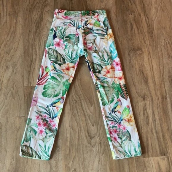 Zara Tropical Denim Pants - Picture 5 of 6